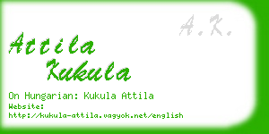 attila kukula business card